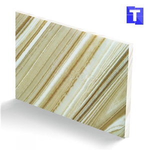 Fantastico Translucent Backlit Onice Brown Artificial Onyx Tile,Engineered Stone Alabaster Tiles Slabs for Tabletop Bar Top Cladding,Wall Panel,Glass Stone,Transtones Customized