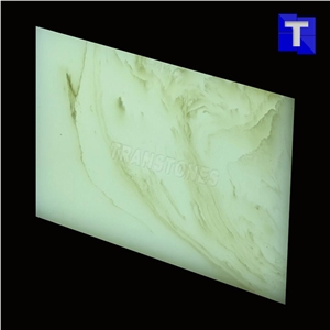 Fantasty Green Artificial Alabaster Backlit Tile Walling Cladding Panel,Verde Engineered Glass Onyx Translucent Stone Tiles for Bathroom Walling,Transtones Customized