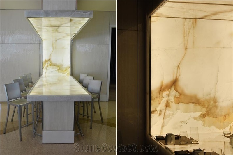 Golden Solid Surface Artificial Onyx Bath Top,Vanity Top,Engineered Stone Alabaster for Bathroom Design Countertops,Transtones Customized