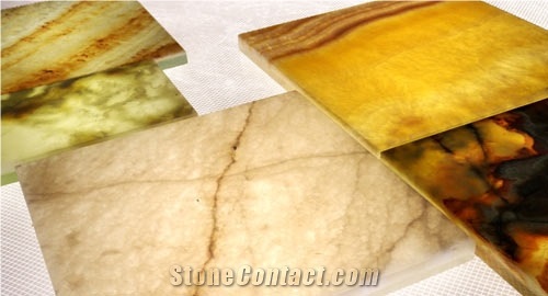 Golden Solid Surface Artificial Onyx Bath Top,Vanity Top,Engineered Stone Alabaster Tile for Bathroom Design Countertops,Transtones Customized