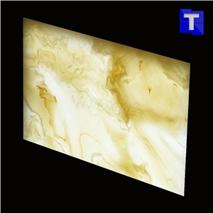 Rainbow Colorful Artificial Alabaster Backlit Tile Walling Cladding Panel,Engineered Glass Onyx Translucent Stone Tiles for Walling,Transtones Customized