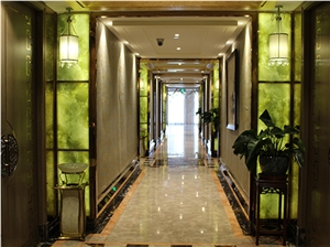 Verde Artificial Alabaster Backlit Tile Walling Cladding Panel,Green Engineered Glass Onyx Translucent Stone Tiles for Bathroom Walling,Transtones Customized