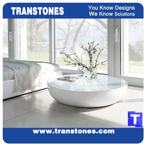 White Artificial Stone Marble Office Meeting Work Table Desk,Engineered Stone Solid Surface Reception Desk Interior Stone Design Acrylic Furniture,Transtones Customized Free Designs