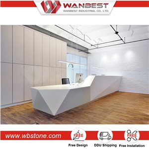 2017 Custom Design Acrylic Resin Stone Solid Surface Commercial Reception Counter Desk 2017 Custom Design Acrylic Resin Stone Solid Surface Commercial Reception Counter Desk