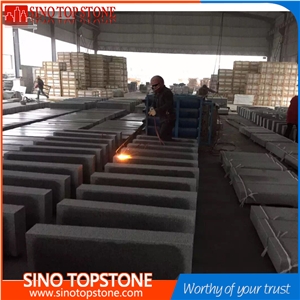 Grey Granite Six Side Flamed Road Curbs, All Sides Flamed Grey Granite Landscaping Stone