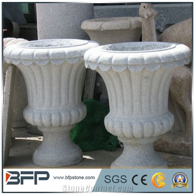 Different Shaped -G603 Grey Granite Flower Stand Pot & Planters /Garden Decor Landscaping Stone,Exterior Stone