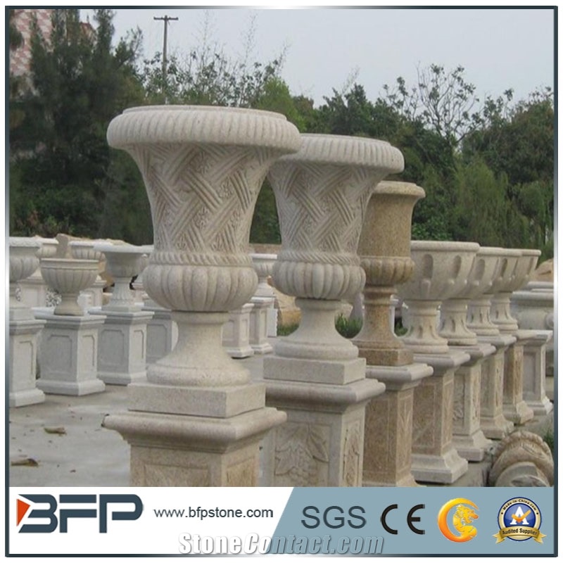 Different Shaped -G603 Grey Granite Flower Stand Pot & Planters /Garden Decor Landscaping Stone,Exterior Stone