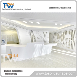Artificial Marble Stone Acrylic Solid Surface Clinic Reception Desk Tops Design, Interior Stone Clinic Reception Counter Tops Clinic Furniture for Sale