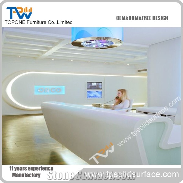 Artificial Marble Stone Acrylic Solid Surface Clinic Reception Desk Tops Design, Interior Stone Clinic Reception Counter Tops Clinic Furniture for Sale