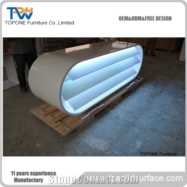 Artificial Marble Stone Front Office Desk Furniture Acrylic Solid Surface Chairman Office Desk