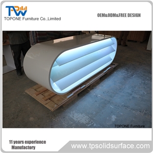 Artificial Marble Stone Front Office Desk Furniture Acrylic Solid Surface Chairman Office Desk