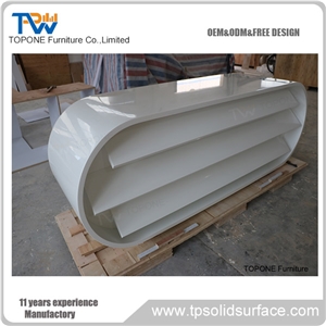 Artificial Marble Stone Front Office Desk Furniture Acrylic Solid Surface Chairman Office Desk