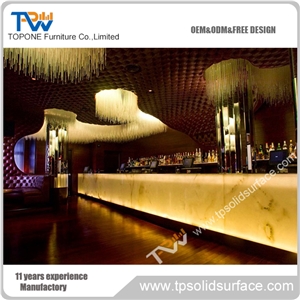 Led Ligth Factory Price Led Bar Counter with Artificial Marble Stone Bar Counter Tops for Sale