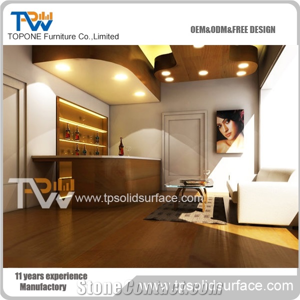 New Wholesale Main Gate Design Artificial Marble Stone Home Bar Counter Tops Design, Acrylic Solid Surface Home Bar Table Tops