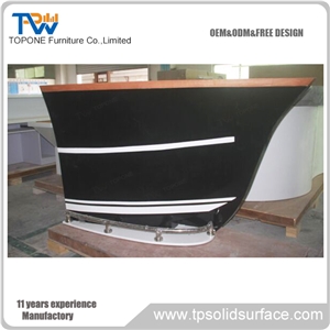 Small Home Wooden Bar Counter Design with Artificial Marble Stone Bar Table Tops for Sale