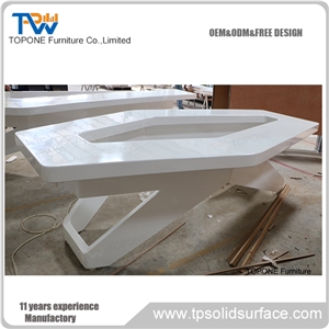 Special Design Acrylic Solid Surface Office Conference Table with Special Design Artificial Marble Stone Office Table Tops Design