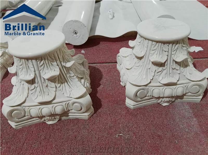 Ottoman Colum Base,Ottoman Beige Marble Colum,Marble Column Tops,Roman Colums,Beige Marble Colum Capitals,Architectural Columns,Hand Carved Marble Column Base,Engraved Marble Columns,Marble Carving