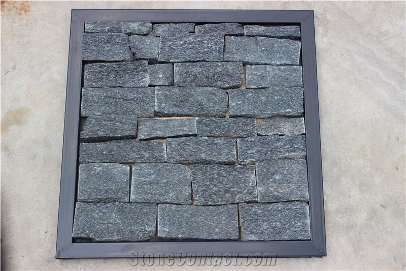 Black Quartzite Loose Wall Stone, Wall Stone