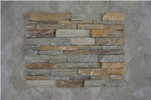 China Culture Stone/Ledgestone, Green Quartzite Stacked Stone Veneer