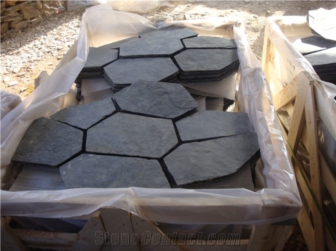 Crazy Paving / Slate Paving on Mesh / Slate Net Paste / Random Flag Stone/ Flagstone