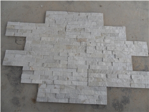 Gc-102 4 Row White Quartzite Culture Stone