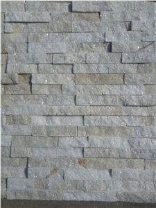 Gt-102 4row White Quartzite Cultured Stone/Hebei Province 10cm*40cm-0.8-1.5cm Thick