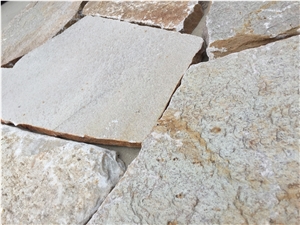 Oyster Slate Flag Stone, Yellow Slate Paving, Slate Crazy Paving, Flag Stone, Slate Flagstone Paver Random