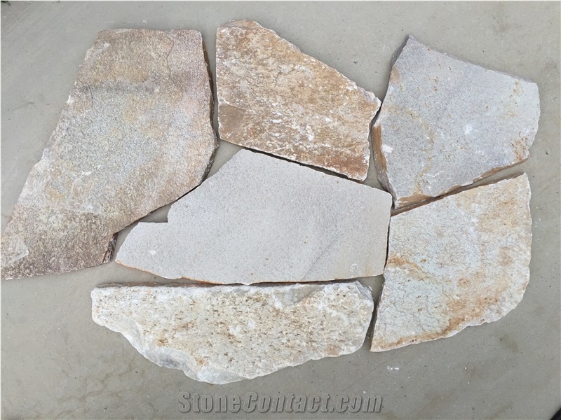 Oyster Slate Flag Stone, Yellow Slate Paving, Slate Crazy Paving, Flag Stone, Slate Flagstone Paver Random