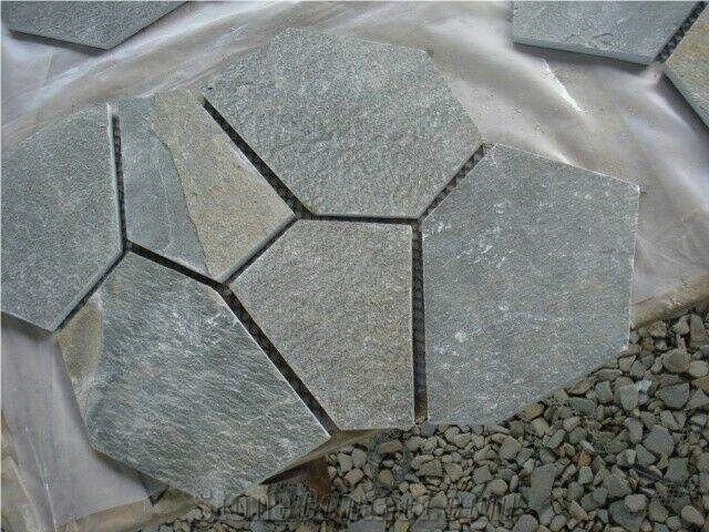 Slate Crazy Paving / Slate Paving on Mesh / Slate Net Paste / Random Flag Stone/ Rusty Slate Flagstone