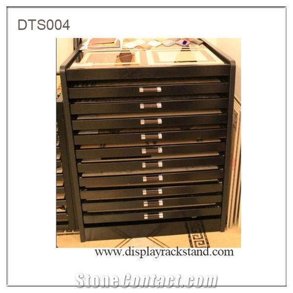 Black-Galaxy-Granite China Sample Display Stands Slate Slab Metal Sample Racks Black-Marble Showroom Sample Display Tower for Travertine Marble