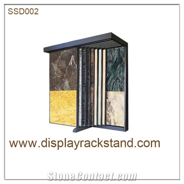 Black-Galaxy-Granite Flooring Displays Stone Tile Racks Unique Sliding Display Stands Pakistan-Marble Racks Sandstone Stands Travertine Showroom Display Racks