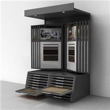 Ceramic Tile Racks Stone Sliding Tiles Stands Displays Wing Mable Tiles Displays Showroom Racks for Limestone Tile Sample Displays