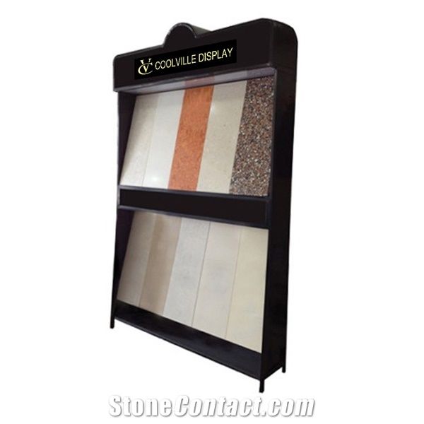 Ceramic Tile Racks Stone Sliding Tiles Stands Displays Wing Mable Tiles Displays Showroom Racks for Limestone Tile Sample Displays