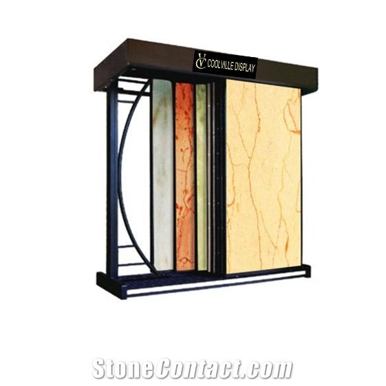 Ceramic Tile Racks Stone Sliding Tiles Stands Displays Wing Mable Tiles Displays Showroom Racks for Limestone Tile Sample Displays