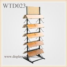 Four Sides Tile Display Flooring Rotary Tower Stone Free Stands Hardwood Shelf Ceramic Racks Spinner Display Rack Custom Sample Boards Marble Shelving Limestone Displays Pebble Racks Block
