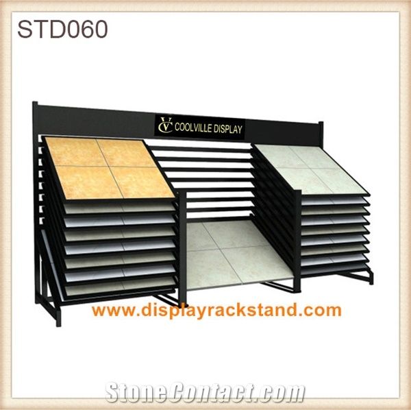 Limestone Sample Displaly Stands Labradorite Racks Metal Stands Tiles Sample Board Stands Displays White-Marble Displays Showroom Quartz Display Racks