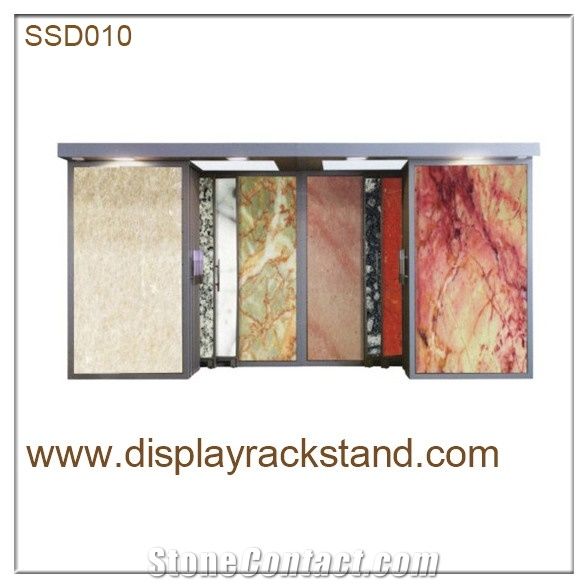New Style Drawer White-Marble Display Tower Black-Galaxy-Granite Racks Floor Metal Brazil-Granite Displays Fixture Stands Steel Shelves for Ceramic Tiles