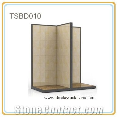 New Style Stone Sample Display Tower Black-Galaxy-Granite Racks Floor Metal Brazil-Granite Displays Fixture Stands Steel Shelves for Ceramic Tiles