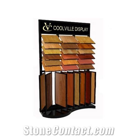 Page Turning Frame Hardwood Rack Waterfall Display Wing Rack Sample Frame Metal Display for Exhibition Tile Stand Ceramic Rack Flooring Display Free Standing Stone Display Metal Steel Hardwood Rack