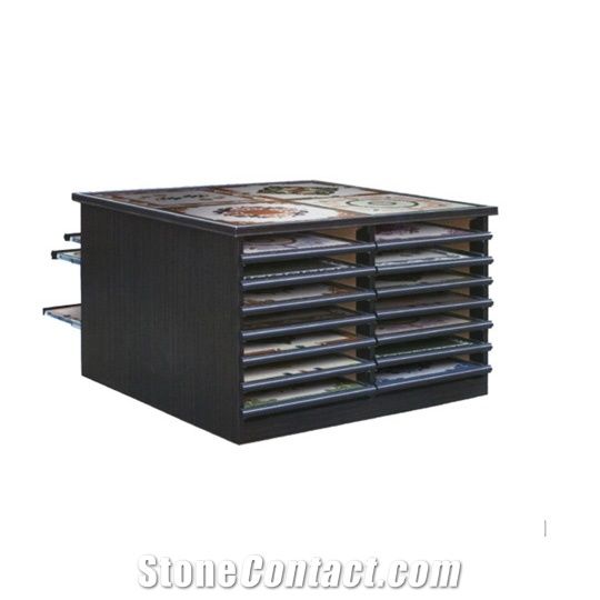 Tile Displays Stands Marble Granite Tile Sliding Display Racks for Showroom Metal Hanging Display Racks for Stone