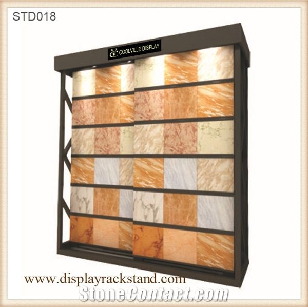 Tile Sample Display Racks Granite-Slabs Sample Floor Displays Racks Marble Stands Travertine Showroom Display Shelves for Granite Sample