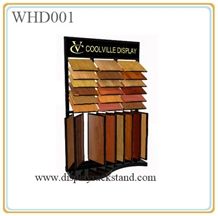 Waterfall Hardwood Displays Exhibition Stand Slab Display Ceramic Frame Tile Rack Free Standing Fixture for Exhibition Stone Case Ceramic Metal Steel Shelf Stone Frame Racks for Showroom Stand