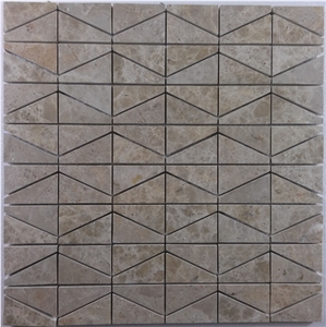 Light Emperador Natural Marble Mosaic Kitchen Wall Bathroom Tile