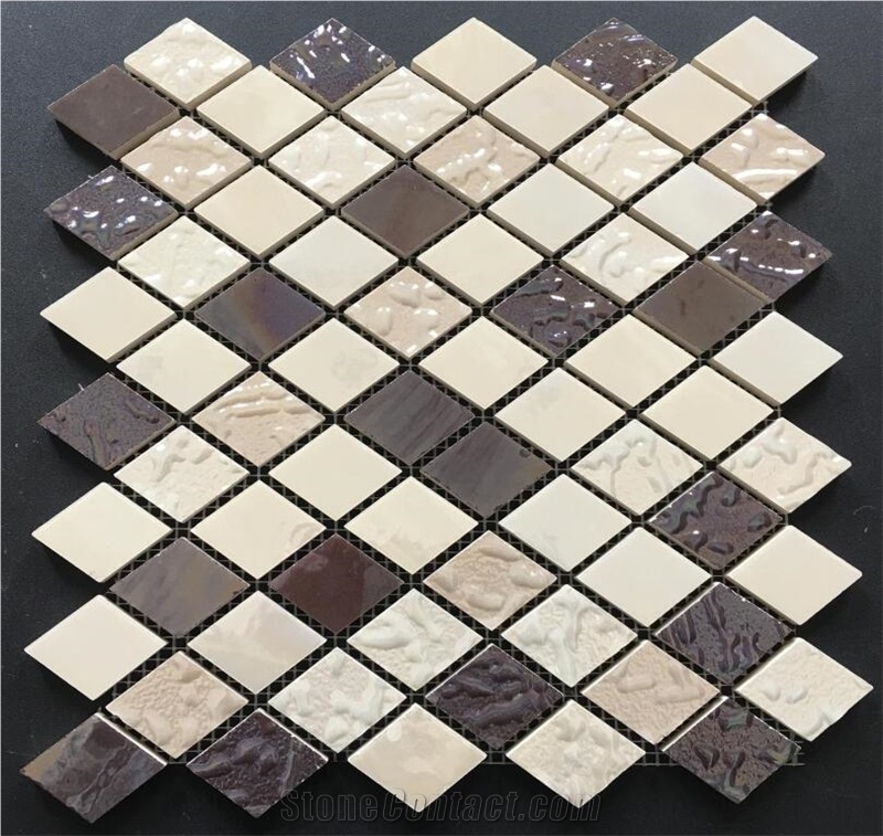 Microcrystal Glass Ceramic Mosaic Tile for Wall,Kitchen Decorate Material