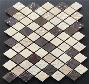 Microcrystal Glass Ceramic Mosaic Tile for Wall,Kitchen Decorate Material