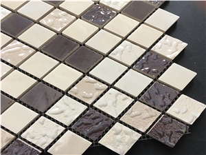 Microcrystal Glass Ceramic Mosaic Tile for Wall,Kitchen Decorate Material