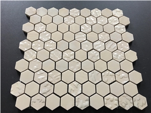 Microcrystal Glass Hexagon Mosaic Tile
