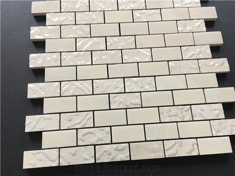 White Microcrystal Glass Mosaic Wall Tile