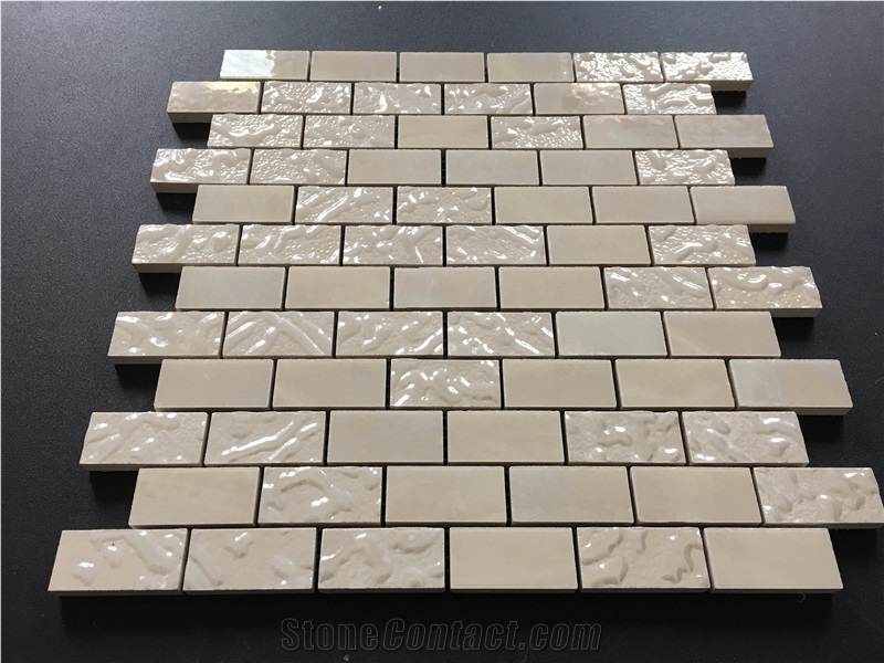 White Microcrystal Glass Mosaic Wall Tile