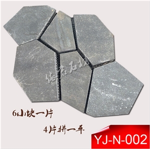 Grey Color Slate Flagstone, Wall Covering, Slate Stone Flooring, Split Surface, Hebei Province, China